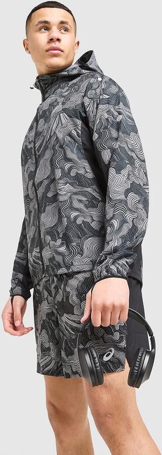 ASICS Fujitrail All Over Print Shorts Zwart- Heren Zwart
