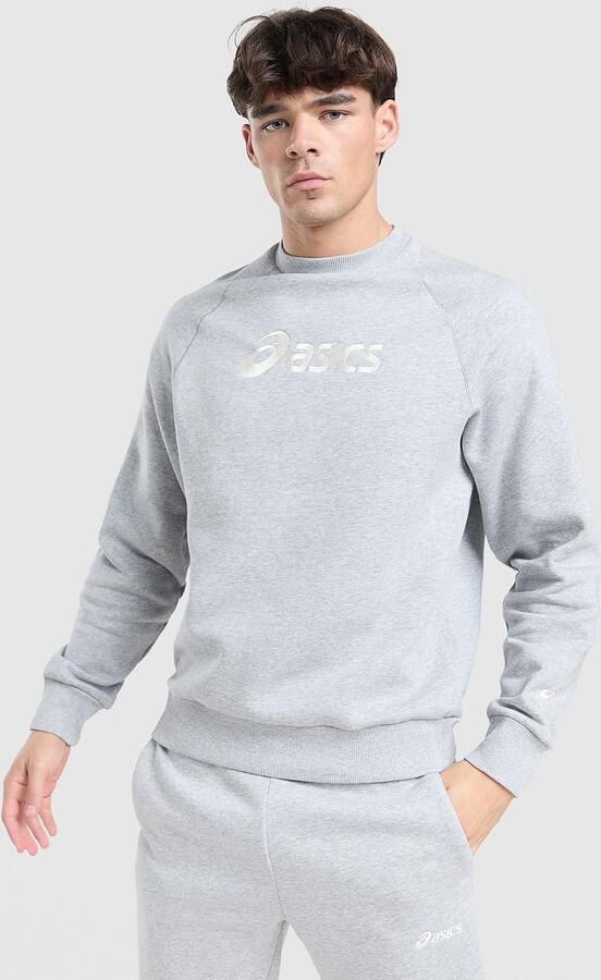 ASICS Logo Crew Sweatshirt Grijs- Heren Grijs