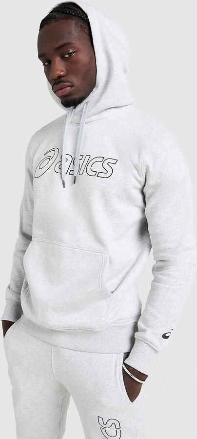ASICS Logo Hoodie Grijs- Heren Grijs