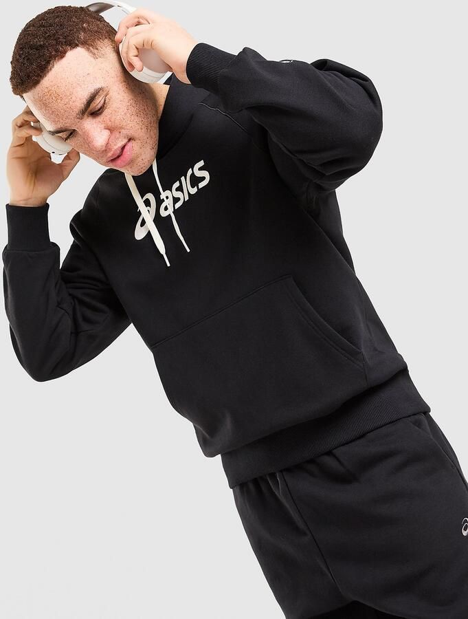 ASICS Logo Hoodie Zwart- Heren Zwart