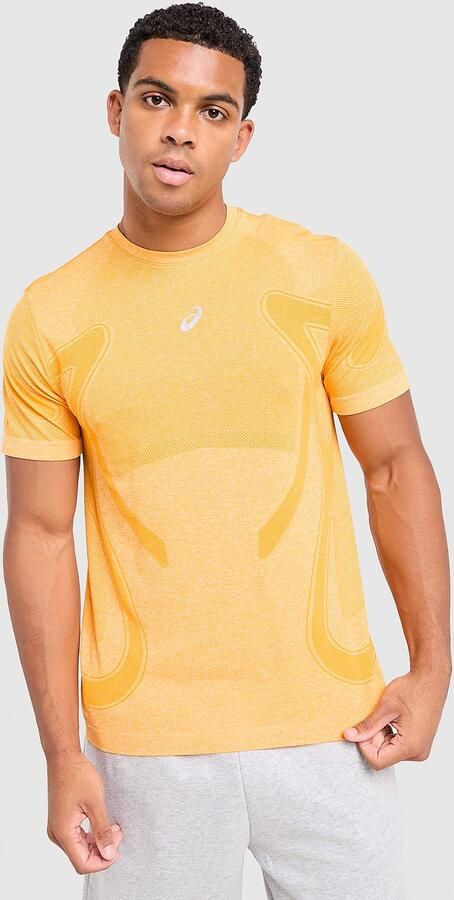 ASICS Road Seamless T-Shirt Oranje- Heren Oranje