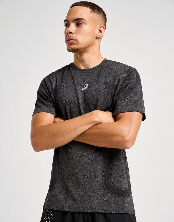ASICS Road Seamless T-Shirt Zwart- Heren Zwart