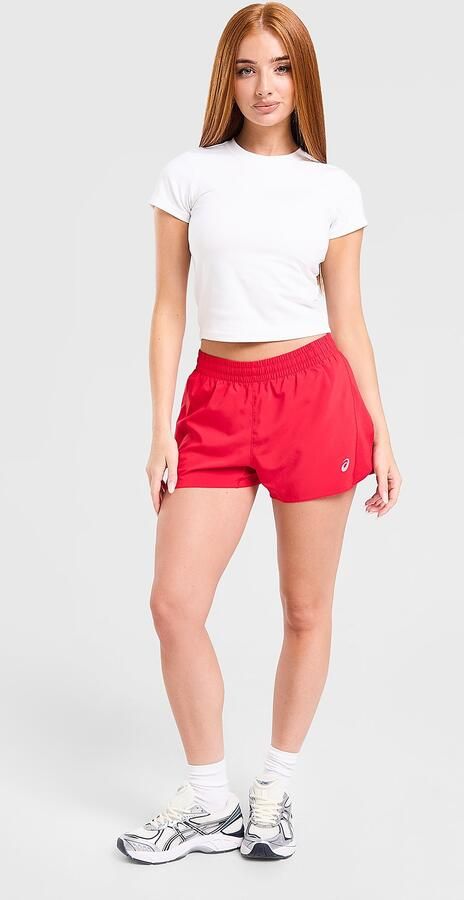 ASICS Run Split Shorts Rood- Dames Rood