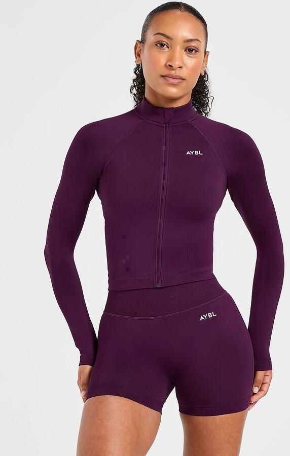 AYBL Adapt Seamless Full Zip Top Paars- Dames Paars