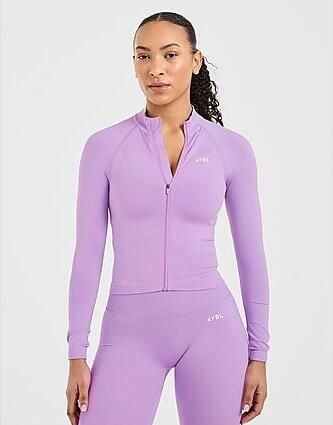 AYBL Adapt Seamless Full Zip Top Purple- Dames Purple