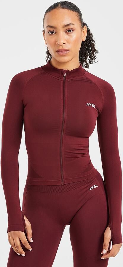 AYBL Empower Seamless Full Zip Top Rood- Dames Rood