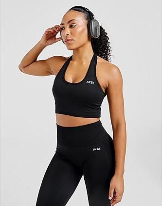 AYBL Empower Seamless Halterneck Top Black- Dames Black