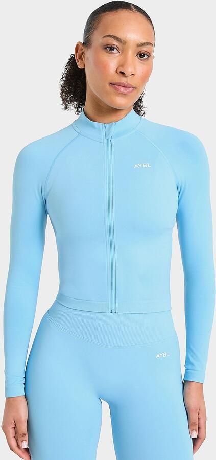 AYBL Enhance Full Zip Seamless Top Blauw- Dames Blauw