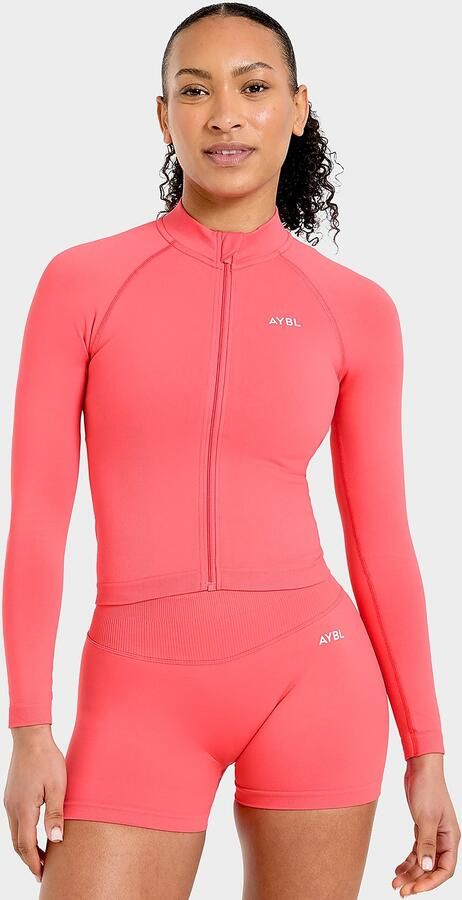 AYBL Enhance Full Zip Seamless Top Roze- Dames Roze