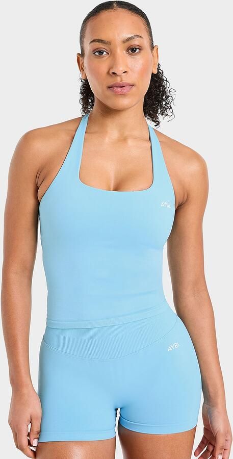 AYBL Enhance Seamless Halterneck Top Blauw- Dames Blauw