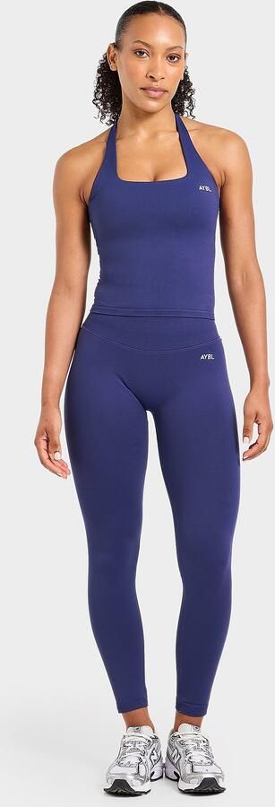 AYBL Enhance Seamless Halterneck Top Blauw- Dames Blauw
