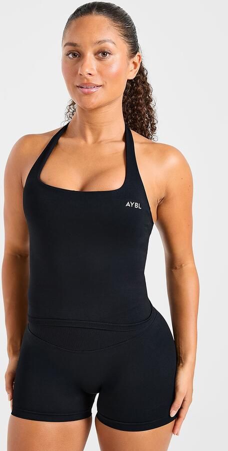 AYBL Enhance Seamless Halterneck Top Zwart- Dames Zwart