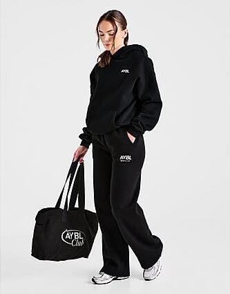 AYBL Sports Club Wide Leg Joggers Black- Dames Black
