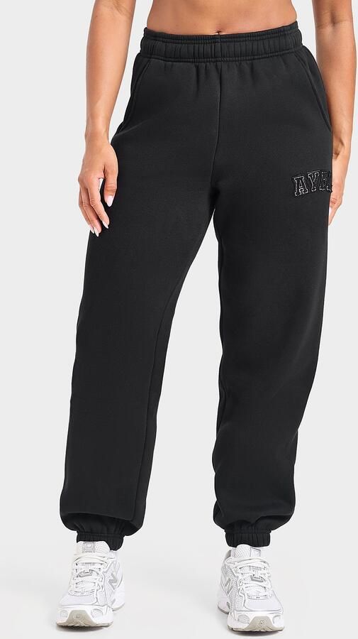 AYBL Varsity Applique Cuffed Joggers Zwart- Dames Zwart