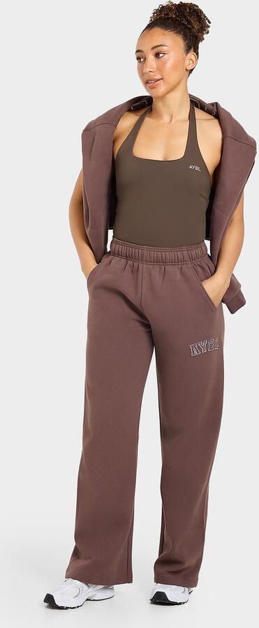 AYBL Varsity Applique Wide Leg Joggers Bruin- Dames Bruin