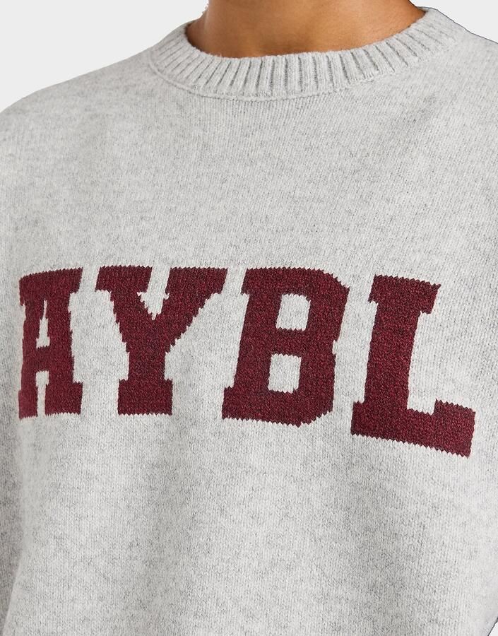 AYBL Varsity Knitted Crew Sweatshirt Grijs- Dames Grijs