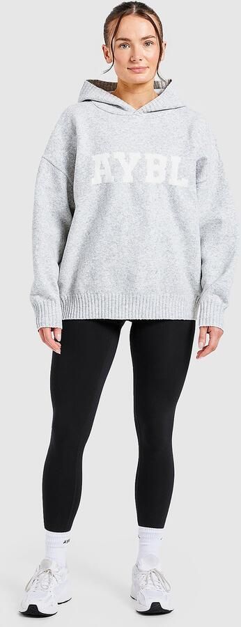 AYBL Varsity Knitted Overhead Hoodie Grijs- Dames Grijs