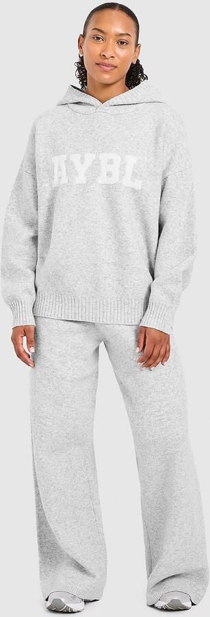 AYBL Varsity Knitted Wide Joggers Grijs- Dames Grijs