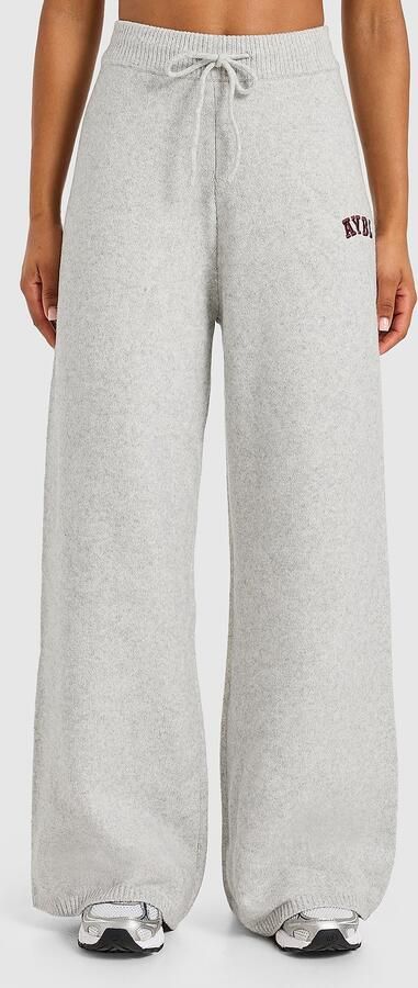 AYBL Varsity Knitted Wide Joggers Grijs- Dames Grijs