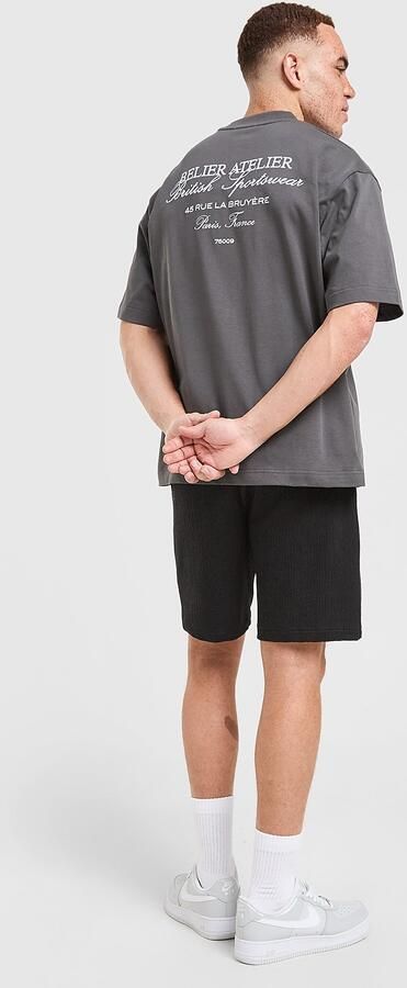 Belier Atelier Script T-Shirt Grijs- Heren Grijs