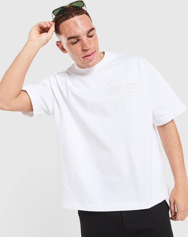 Belier Atelier Script T-Shirt Wit- Heren Wit