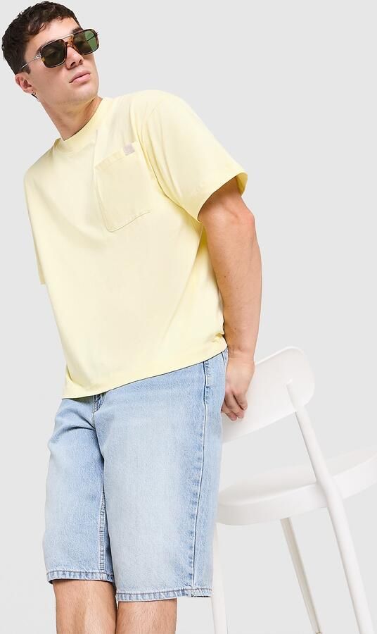 Belier Boxy Pocket T-Shirt Geel- Heren Geel