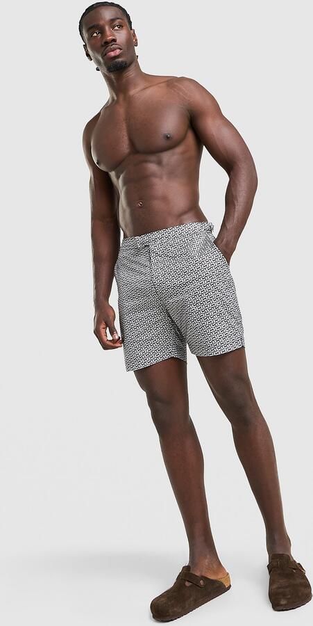 Belier Chain Swim Shorts Zwart- Heren Zwart
