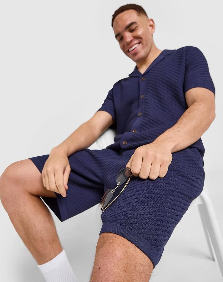 Belier Knit Short Blauw- Heren Blauw