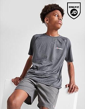 Berghaus All Over Print Grid T-Shirt Junior Grey