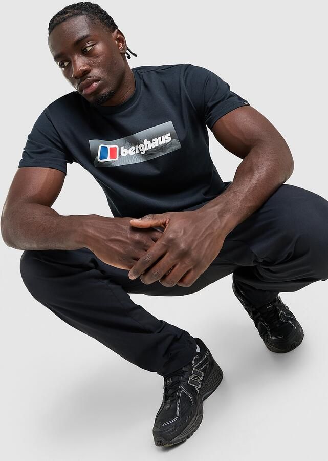 Berghaus Box Logo T-Shirt Zwart- Heren Zwart