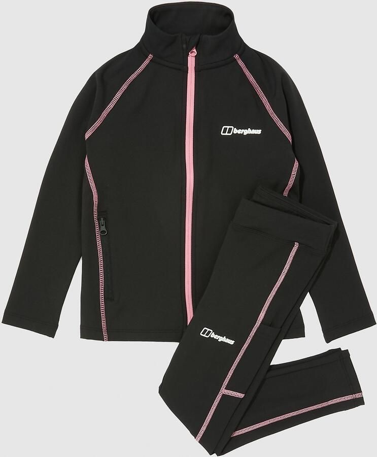 Berghaus ' Aptitude Full Zip Top Leggings Set Children Zwart Kind Zwart
