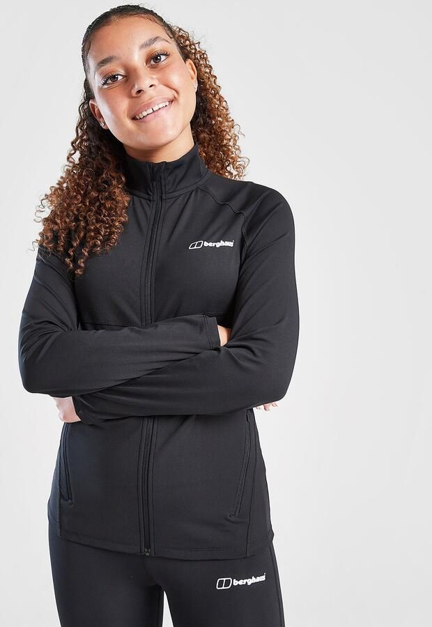 Berghaus ' Carve Full Zip Track Top Junior Zwart