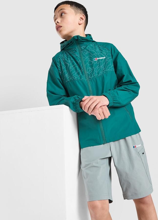 Berghaus Shell All Over Print Jacket Junior Blauw Kind Blauw