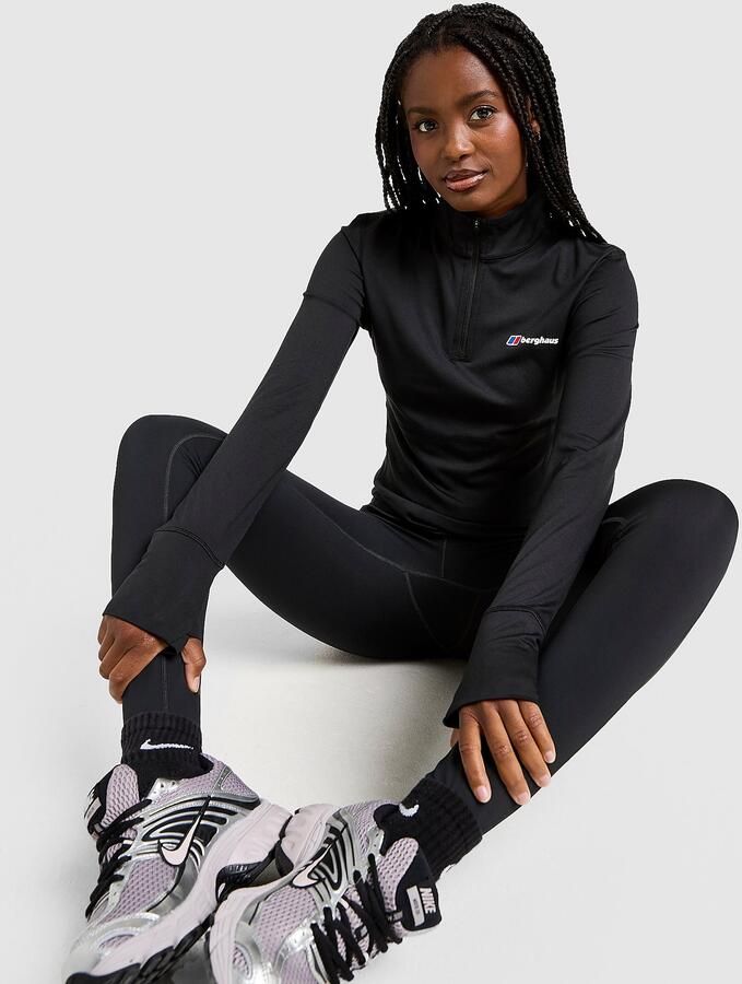Berghaus Tech 1 4 Zip Top Zwart- Dames Zwart
