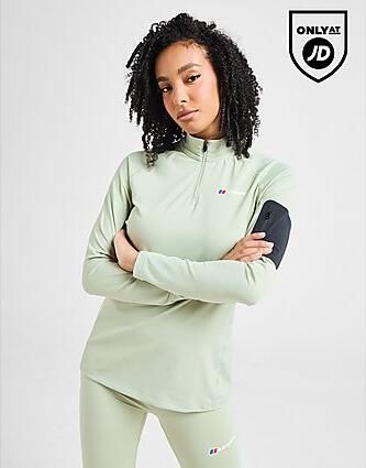 Berghaus Woven Pocket 1 4 Zip Top Green- Dames Green