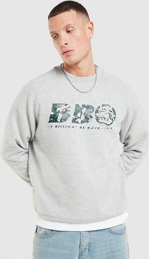 Billionaire Boys Club Camo Crew Sweatshirt Grijs- Heren Grijs