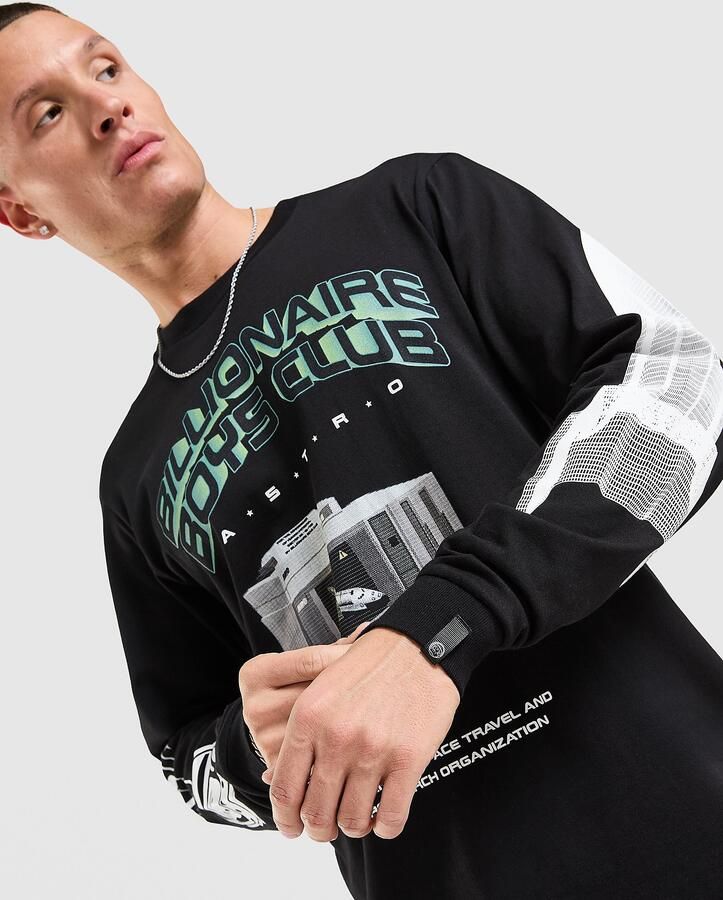 Billionaire Boys Club Competitor Long Sleeve T-Shirt Zwart- Heren Zwart