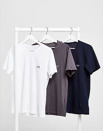 Boss 3 Pack Lounge T-shirts Heren Grey- Heren