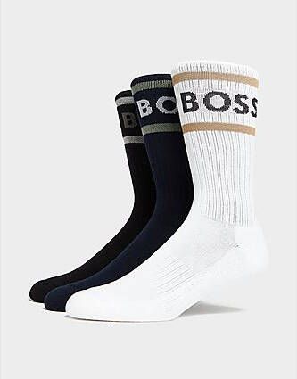 Boss 3-Pack Rib Stripe Socks Black- Dames