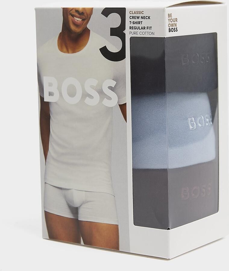 Boss 3-Pack T-Shirts Blauw- Heren Blauw