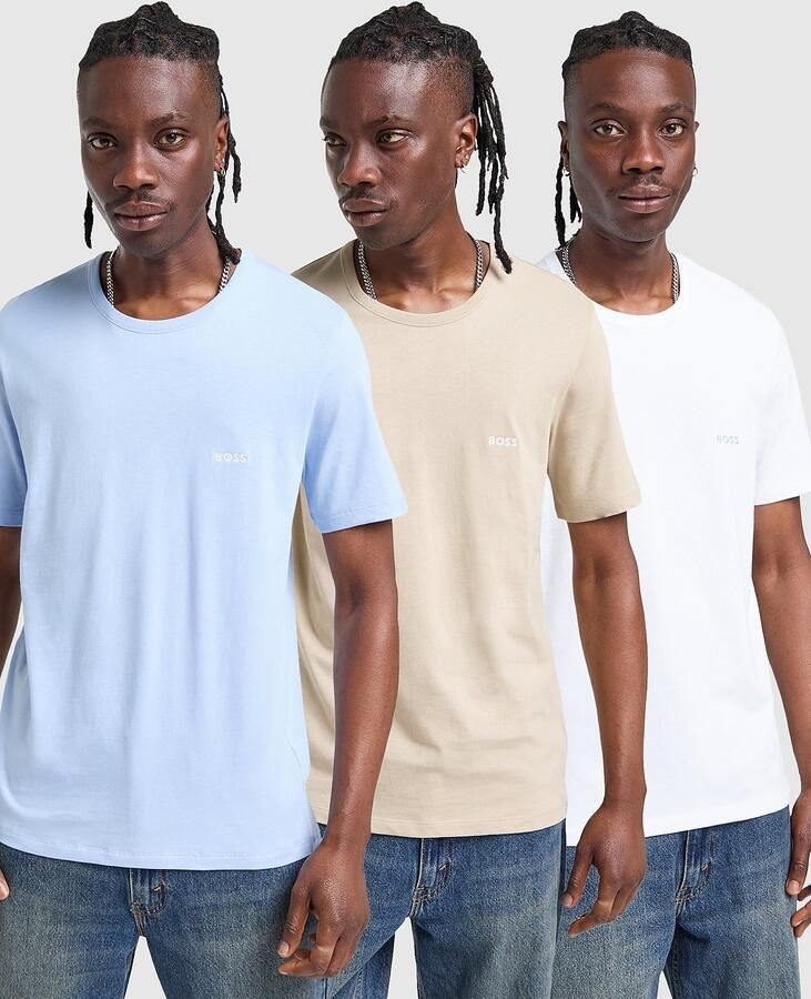 Boss regular fit T-shirt in set van 3 van puur katoen