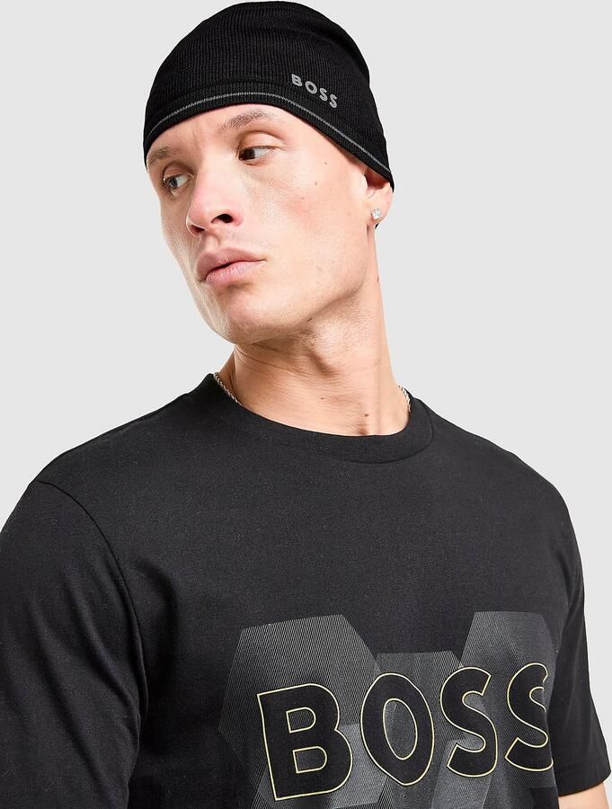 Boss Arveso Run Beanie Hat Zwart- Heren Zwart