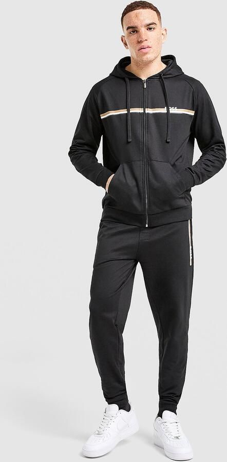 Boss Authentic Full Zip Hooded Tracksuit Zwart- Heren Zwart