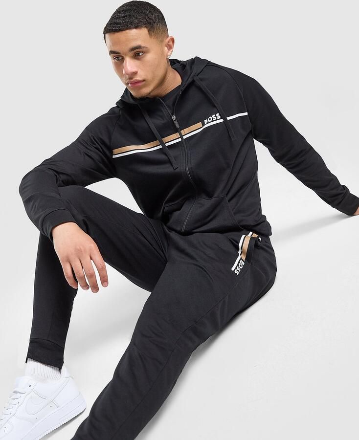 Boss Authentic Full Zip Hoodie Zwart- Heren Zwart
