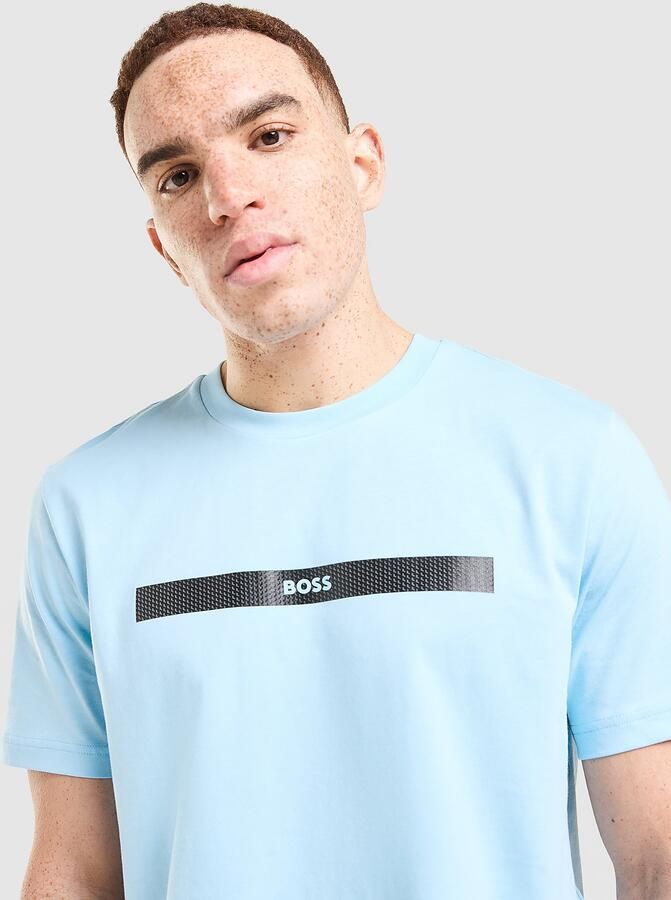 Boss Chest Tape T-Shirt Blauw- Heren Blauw