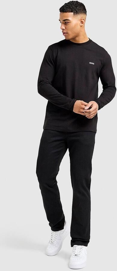 BOSS Green Regular fit shirt met lange mouwen van katoenmix model 'TEE LONG' - Foto 11