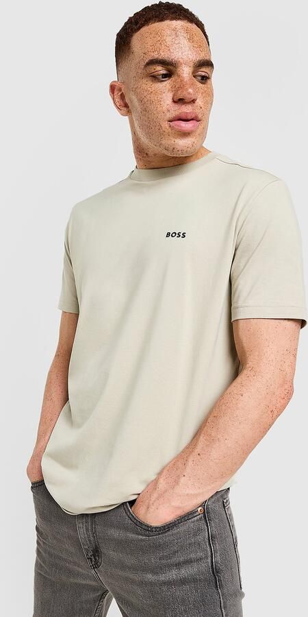 BOSS GREEN Shirt met ronde hals Thee met gegomd contrast-logo - Foto 5