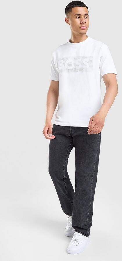 BOSS Green regular fit T-shirt van katoenmix model 'TS_GLOBE LOGOPATTERN' - Foto 3