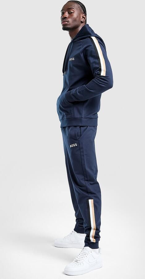 Boss Iconic Tape Hooded Tracksuit Blauw- Heren Blauw