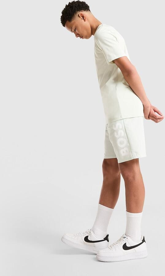 Boss Large Logo Swim Shorts Junior Groen Kind Groen